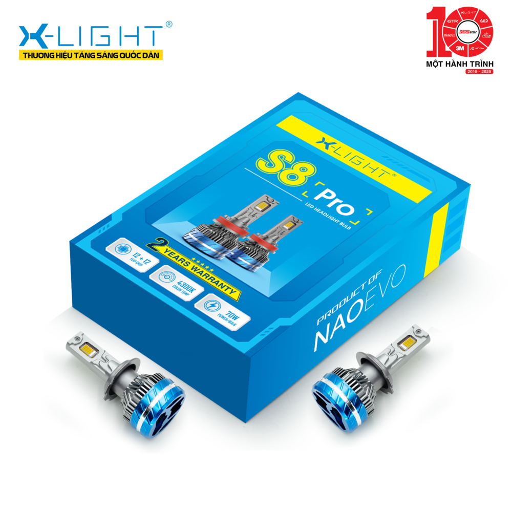 BÓNG LED NAOEVO S8 PRO - NHIỆT MÀU 4300K